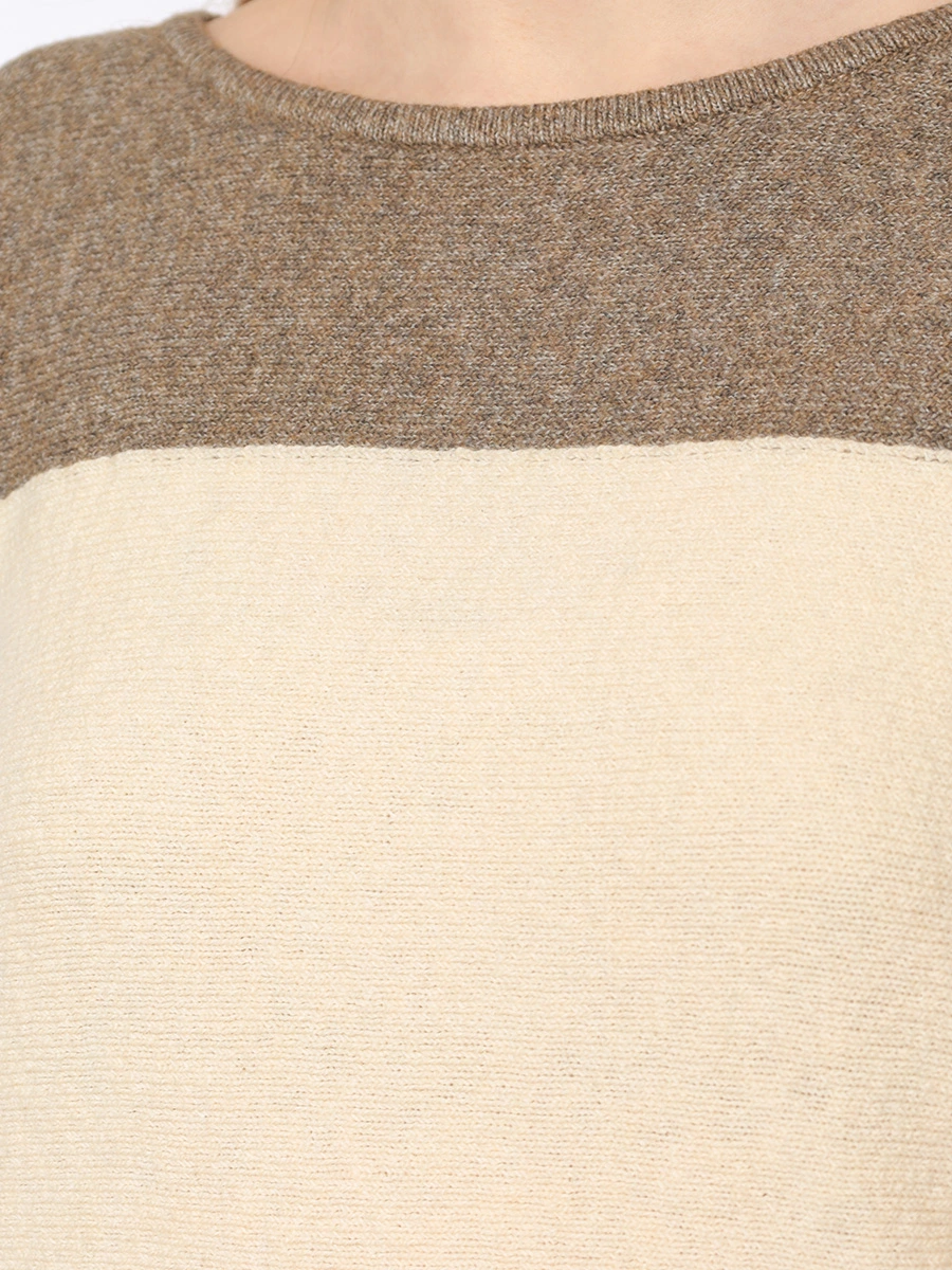 Джемпер колор-блок с завязками